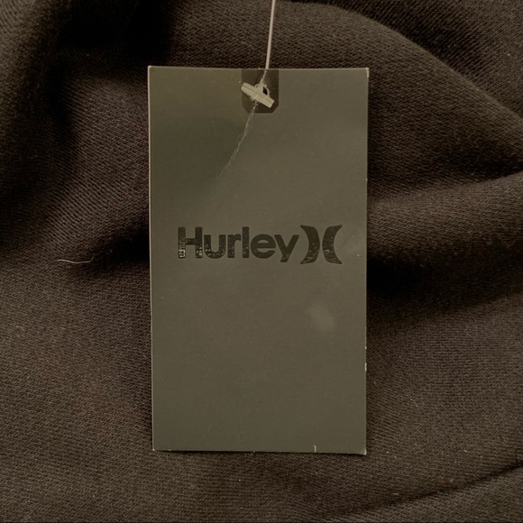 Hurley Logo Fleece Full Zip Drawstring Hoodie with Kangaroo Pouch - Picture 15 of 16